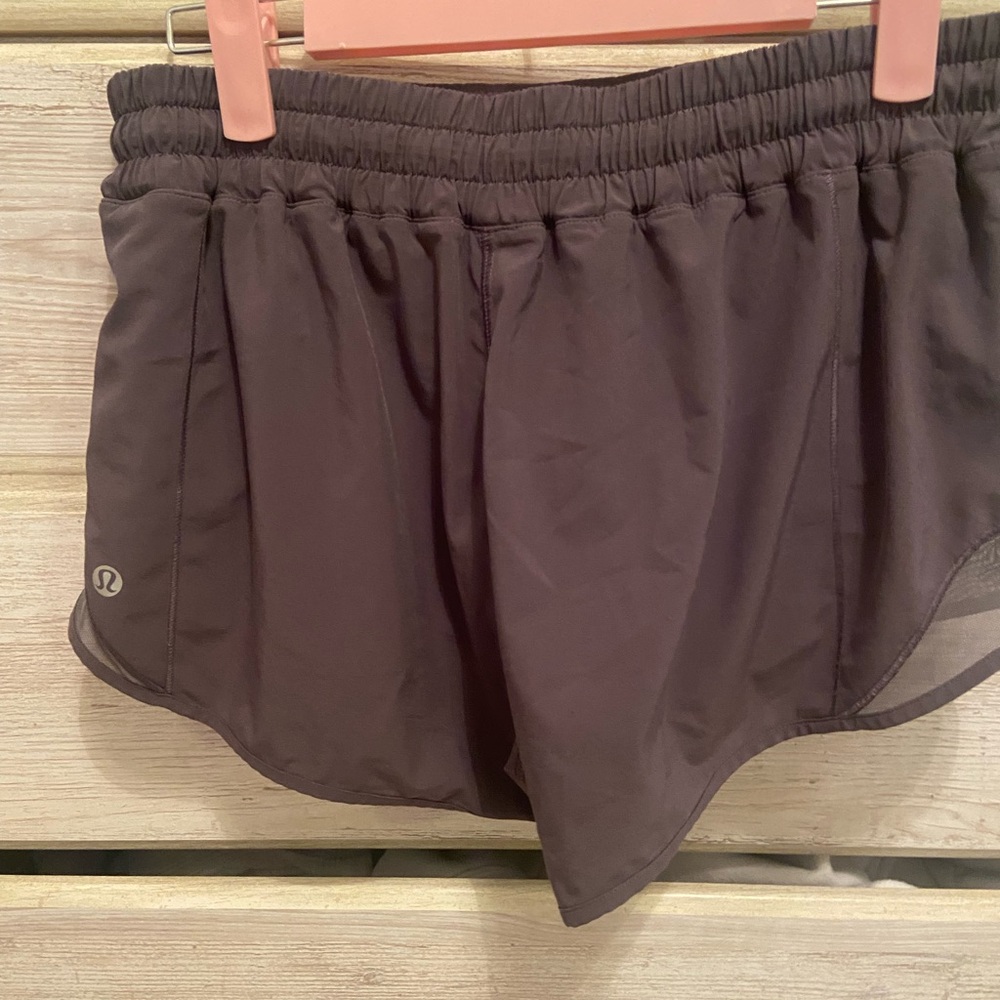 Dark gray lulu lemon hotty hot shorts 2.5 inch. Size 8